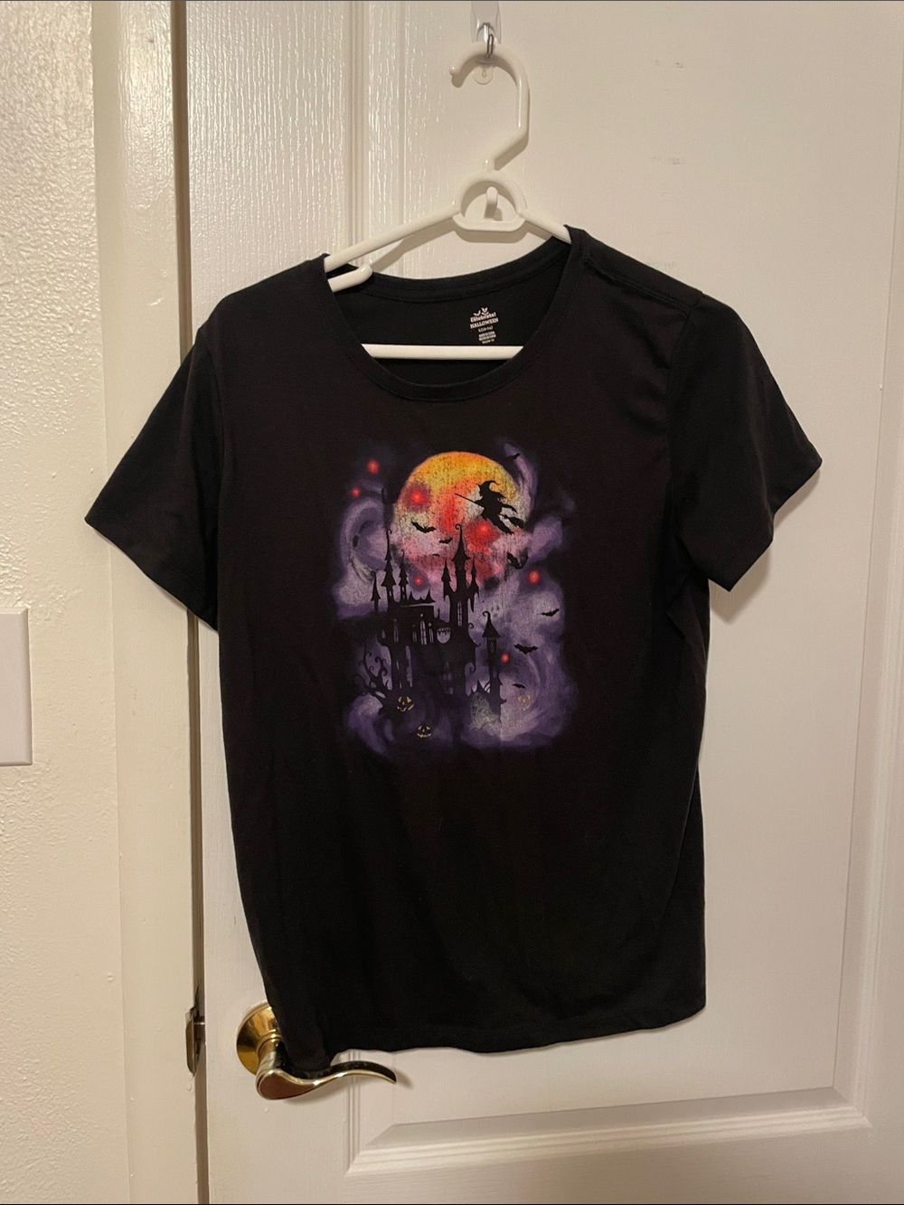 Way to celebrate Halloween Black Halloween Castle Graphic Tee